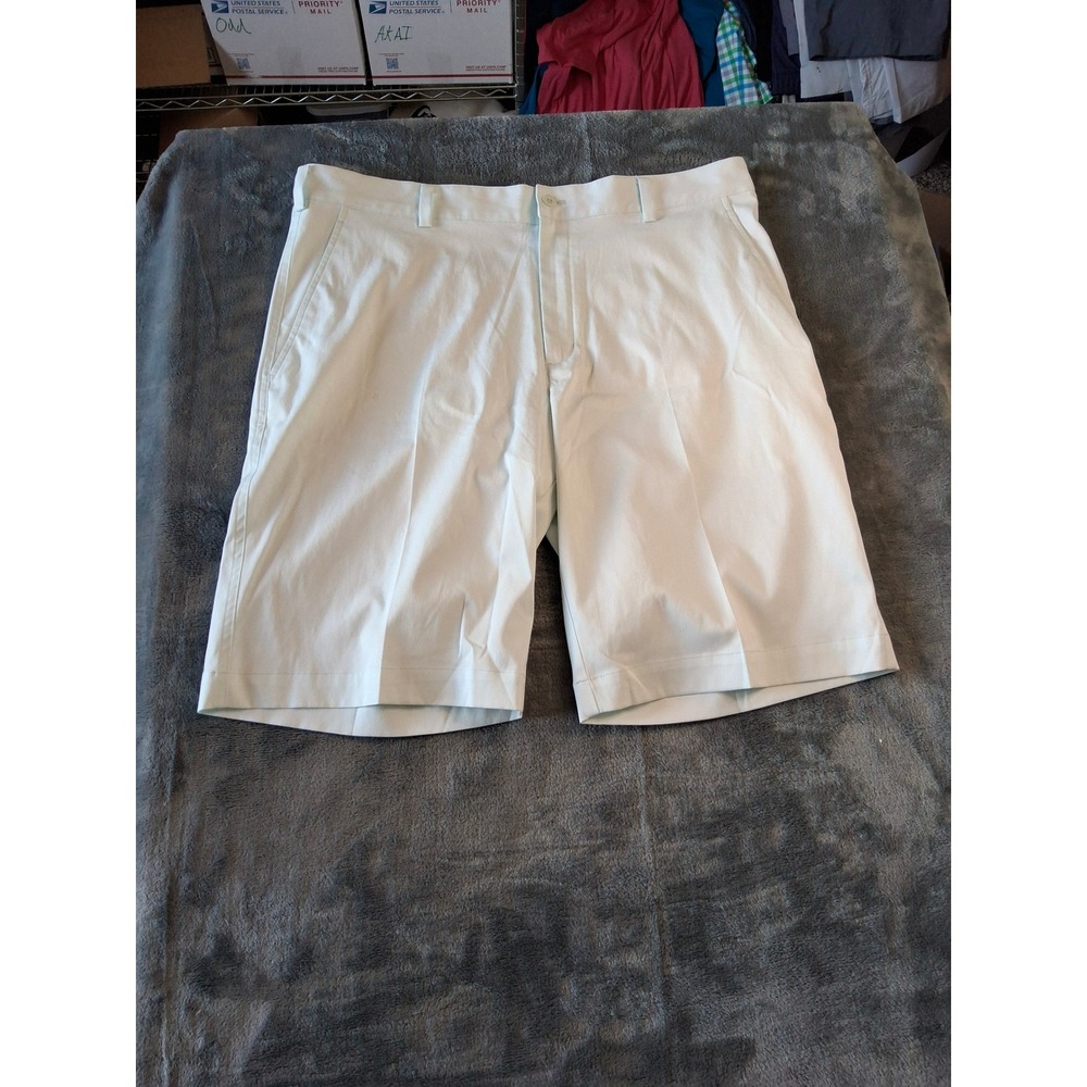 Nike Golf Dri-FIT Mens Shorts Size 36 Light Blue Flat Front Performance Golfing